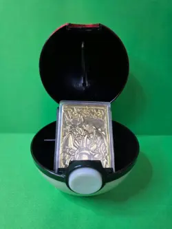 Pokemon 1999 23K Gold Plated Charizard Trading Card with PokeBall - Image 1