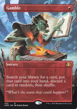 Gamble (Borderless) Dominaria Remastered Regular - Image 1
