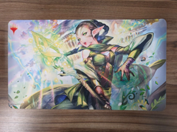 Magic the Gathering Nissa Who Shakes the World Anime Playmat - Image 1