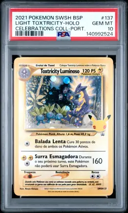 2021 POKEMON SWSH BLACK STAR PROMO #137 LIGHT TOXTRICITY-HOLO PSA 10 - Image 1