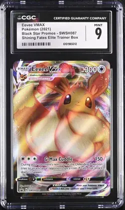 Pokemon (CGC 9) Evoli Eevee VMAX SWSH 087 Black Star Promos Eevee vgl. PSA ETB - Image 1