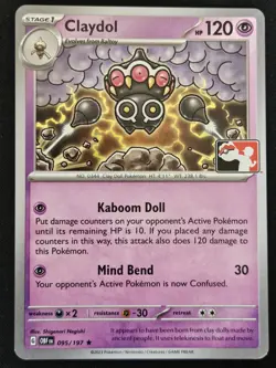 Claydol 095/197 Play Prize Pack Series 4 Stamped Promo Pokemon TradingCG 2023 NM - Image 1