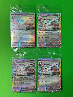 POKEMON SEALED SYLVEON EX 041/131 PRISMATIC SURPRISE BOX STAMPED PROMO X4 - Image 1