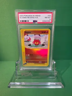 POKEMON 2003 SKYRIDGE SLUGMA REVERSE FOIL 99/144 PSA 8 - Image 1