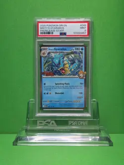 POKEMON 2025 DESTINED RIVALS MISTY'S GYARADOS PRERELEASE STAFF PROMO 049 PSA 9 - Image 1