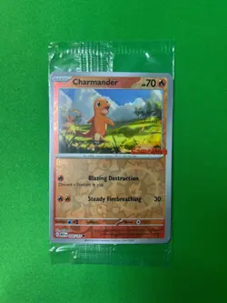 POKEMON SEALED CHARMANDER 004/165 GAMESTOP EXCLUSIVE PROMO - Image 1