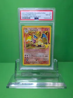 POKEMON 2021 CELEBRATIONS CHARIZARD HOLO 4/102 PSA 8 - Image 1
