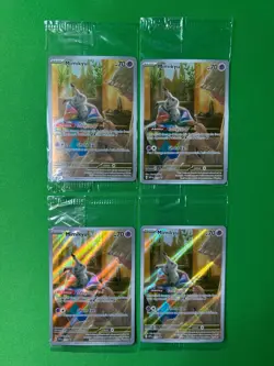 POKEMON SEALED MIMIKYU 075 PALDEAN FATES ETB PROMO PLAYSET X4 - Image 1