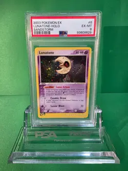 2003 POKEMON EX LUNATONE HOLO SANDSTORM 8/100 PSA 6 - Image 1