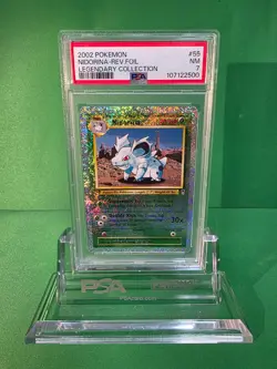 2002 POKEMON NIDORINA REVERSE FOIL LEGENDARY COLLECTION 55/110 PSA 7 - Image 1