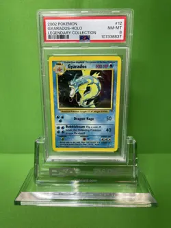 2002 POKEMON LEGENDARY COLLECTION 12 GYARADOS-HOLO PSA 8 - Image 1