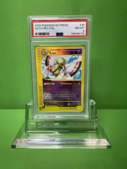 2003 POKEMON SKYRIDGE 35 XATU-REVERSE FOIL PSA 8 - Image 1