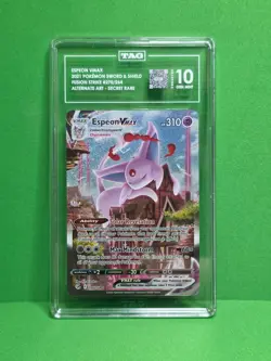 POKEMON 2021 FUSION STRIKE ESPEON VMAX ALTERNATE ART 270/264 TAG 10 - Image 1