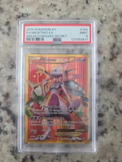 Mewtwo EX #164/162 Full Art Secret Rare PSA 9 Mewtwo Breakthrough Pokemon TCG - Image 1