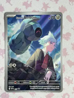Pokemon TCG | Steven's Beldum SVP 207 Black Star Promo | NM - Image 1