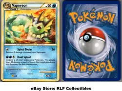 2010 Pokemon, HGSS Undaunted, #41/90 Vaporeon, Uncommon - Image 1