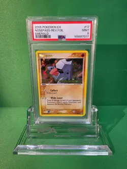 POKEMON 2005 EX EMERALD NOSEPASS REVERSE FOIL 17/106 PSA 9 - Image 1