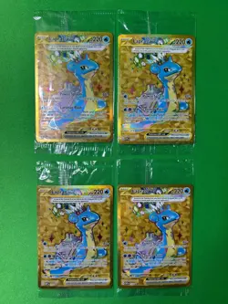 POKEMON SEALED LAPRAS EX 164 GOLD PROMO PLAYSET X4 - Image 1