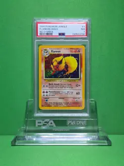 POKEMON 1999 JUNGLE FLAREON HOLO NO SYMBOL 3 PSA 7 - Image 1