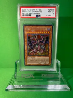 2008 YU-GI-OH! PTDN-EN008 YUBEL-THE ULTIMATE NIGHTMARE SECRET 1ST EDITION PSA 8 - Image 1