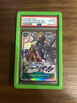 2022 One Piece TCG Eustass "Captain" Kid Super Pre-Release PSA 10 - Image 1
