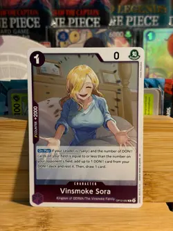 VINSMOKE SORA 062 Legacy of the Master Holo One Piece Card Game NM - Image 1