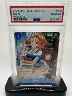 Bandai One Piece Nami PRB01 #053 PSA 10 Holofoil 2024 English Card - Image 1