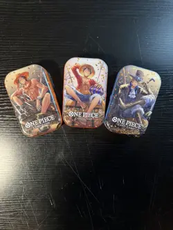 One Piece Tin Pack Set Vol 2 Set of 3 | TS-02 OP-13 | Factory Sealed | Bandai - Image 1