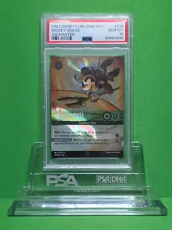 DISNEY LORCANA 2023 EN1 MICKEY MOUSE ARTFUL ROGUE ENCHANTED 210/204 PSA 10 - Image 1