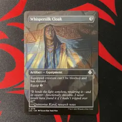 MTG Whispersilk Cloak Commander: The Lost Caverns of Ixalan #119 Borderless - Image 2