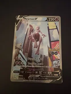 Mewtwo v (Alternate Full Art) 072/078 Pokemon Go Holo Ungraded - Image 1
