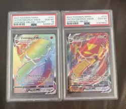 Pokemon PSA 10s 2 Graded Cards Centiskorch VMAX #191 And #34 Darkness Ablaze - Image 1
