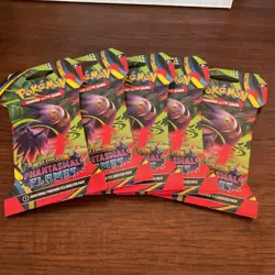 Pokemon Phantasmal Flames Booster Packs 5x English TCG Sealed - Image 1