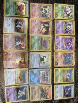 Pokemon TCG Vintage Cards Base Set Dark Alakazam 18/82 Snorlax 27/64 - Image 1