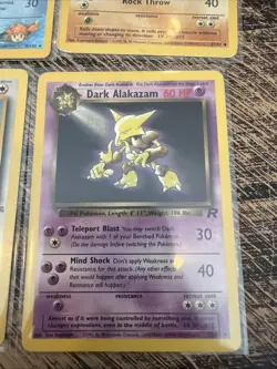 Pokemon TCG Vintage Cards Base Set Dark Alakazam 18/82 Snorlax 27/64 - Image 2