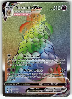 Alcremie VMAX (Secret) 073/072 Shining Fates NM Pokemon Card TCG - Image 1