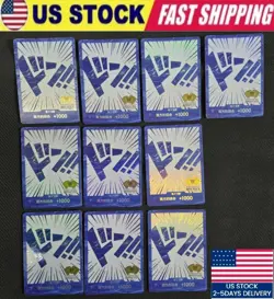 NEW One Piece Chinese Card Game 2nd Anniversary Blue DON !! 10pcs Combo US STOCK - Image 1