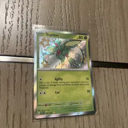Pokemon Scyther TCG Holo Shiny Rare Card 095/091 Scarlet & Violet Paldean Fates - Image 2