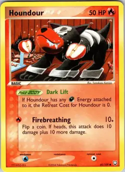 Houndour - 060/109 60/109 Team Rocket Returns Pokemon TCG LP/MP Normal - Image 1