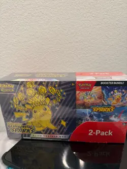 Pokemon Surging Sparks ETB Booster Bundle 2-Pack Costco SEALED - Fast Shipping - Image 1