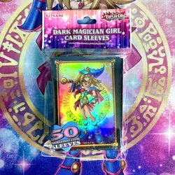Konami 2023 Yu-gi-oh! Dark Magician Girl Holographic Card Sleeves 50 Pack Sealed - Image 1