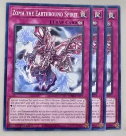 Yugioh! 3x Zoma the Earthbound Spirit LEDE-EN079 Common 1st Ed NM - Image 1