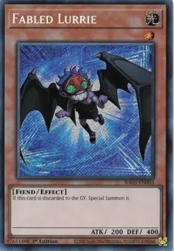 Yugioh Fabled Lurrie RA03-EN003 - Secret Rare - Image 1