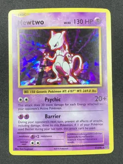 Mewtwo 51/108 - CRACKED ICE HOLO RARE - XY Evolutions - POKEMON CARD - LP - Image 1