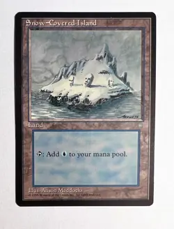 MTG ICE AGE Snow Covered Plains Swamp Forest Mountain Island Magic The Gathering - Image 4