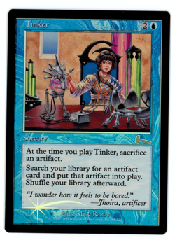 Tinker - MTG (NM Quality FOIL) - Urza's Legacy - See scans!! - Image 1