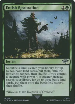 MTG Entish Restoration Foil NM Universes Beyond: The Lord of the Rings: Tales of - Image 1