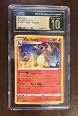 Charizard #025/185 CGC 10 Pristine 💎 Vivid Voltage Pokemon 2020 - Image 1