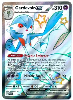 Gardevoir ex 217/091 - Pokemon TCG - Paldean Fates Shiny Ultra Rare Holo - Image 1