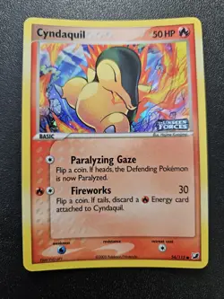Pokemon EX Unseen Forces Cyndaquil Stamped Reverse Holo 54/115 NEAR MINT - Image 1